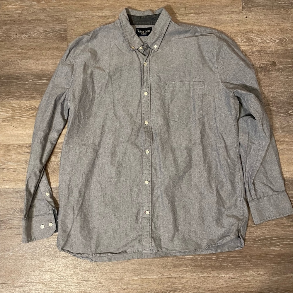 Gray Button Down